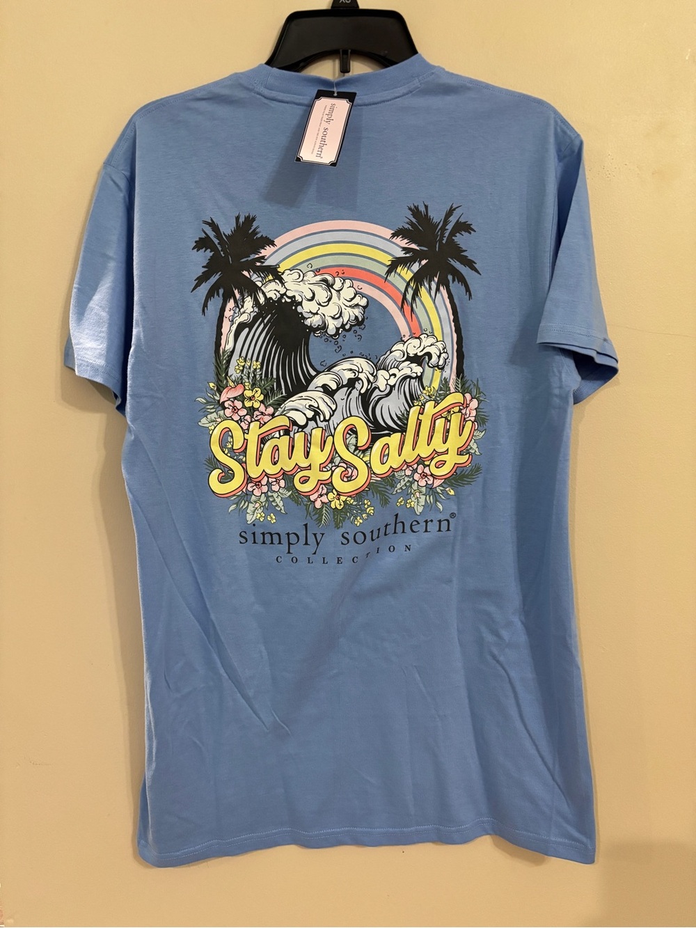Simply Southern "Stay Salty" Summer Style Periwinkle Graphic Tee